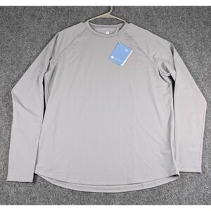 Solbari Long Sleeve Rashguard Mens Large Cool Gray UPF50+ Swim NWT